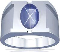 Platinum Oval Cut Blue Sapphire Mens Ring (GIA Certificate)
