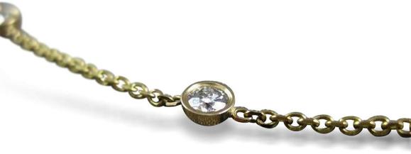 Milano Jewelers 1.68CT Diamond 14K Yellow Gold 12 Stone Diamond by The Yard Necklace