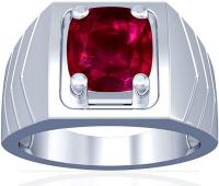 Mens Platinum Rings With Prong Set 2.54ct Rare Untreated Cushion Ruby