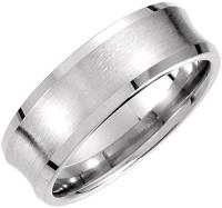 Palladium 7.5 mm Beveled Edge Comfort-Fit Band with Satin Finish - Size 14 in Palladium