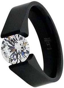 Signity Star Brighter Than Diamond 2 Ct Round Cut Tension Set Solitaire Ring