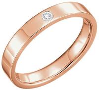 Wedding Bands, 14K Rose .06 CTW Diamond Gypsy Set Flat Comfort Fit Band