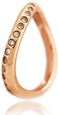 .10 CTS Diamond Stack-able Band 14k Rose Gold Ring, Engagement Wedding Fashion