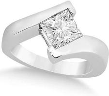 Solitaire Princess Engagement Ring Palladium (1.50ct)