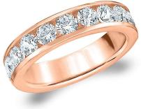Classic Channel-Set Lab Grown Diamond Ring in 10K Gold, Sparkling in E-F Color and VS Clarity