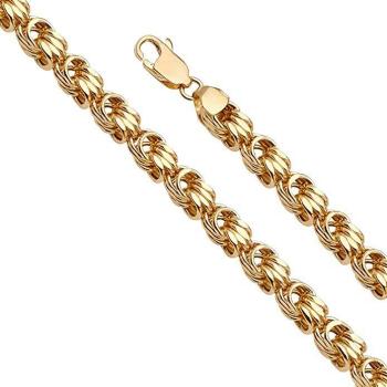 Details about   14k Rose Gold Plated Square Byzantine Bracelet Link Chain 7.8" 