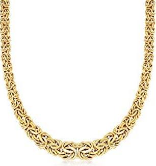 Ross-Simons 14kt Yellow Gold Graduated Byzantine Necklace