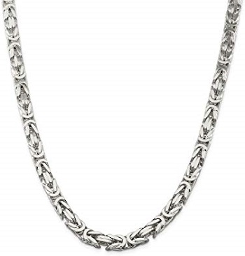 FB Jewels Sterling Silver Byzantine Chains 8.25mm