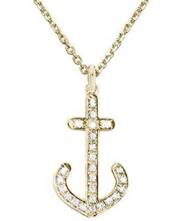 Diamond Anchor Necklace