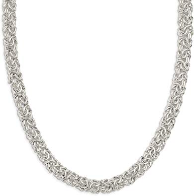 Solid 925 Sterling Silver Byzantine Link Necklace Chain 20 Inches