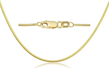 Round 14 Karat Yellow Gold Snake Chain 1 mm