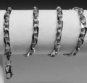 10k Solid White Gold Anchor Mariner chain