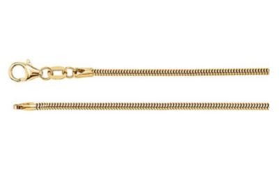 14k Yellow Gold 1.5 mm Chain Necklace Gift for Valentines day