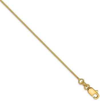 Jewelry Chain Anklets 14k .80mm Octagonal Chain