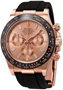 Rolex Cosmograph Daytona Pink Diamond Dial Men's Chronograph Oysterflex Watch 116515PKDR