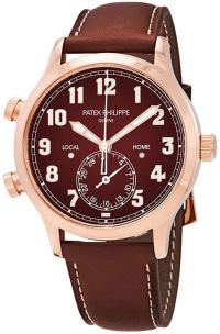 Patek Philippe Calatrava Pilot Travel Time 18kt Rose Gold Automatic Men's Watch 5524R-001