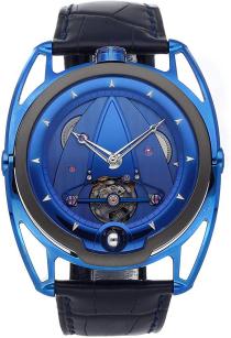 De Bethune DB28 Mechanical (Hand-Winding) Blue Dial Mens Watch DB28BZBN (Certified Pre-Owned)