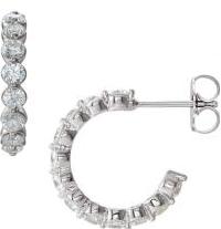 Diamond Hoop Earrings