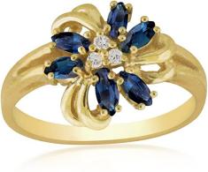 Natural Color Changing Alexandrite Diamond Ring in 14k Gold