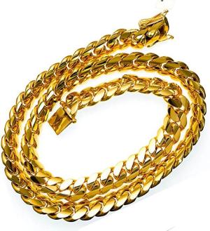 Miami 11.75MM Solid Cuban Link 10KT Yellow Gold Chain 28