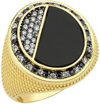 Gold 14 Carat Men's Ring Handmade, Wedding, 14kt Yellow Gold Mens Signet Band Ring
