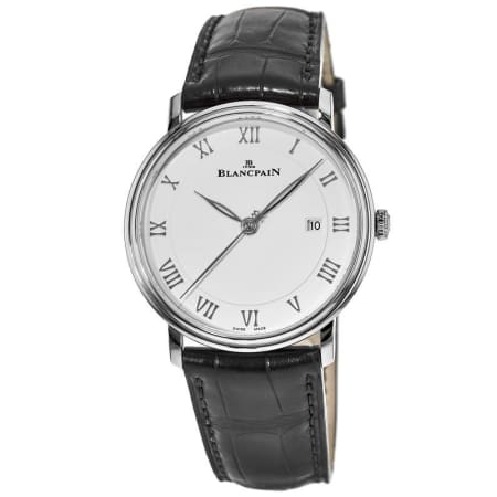 Villeret Automatic Ultra Slim Silver Dial Leather Strap Men's Watch