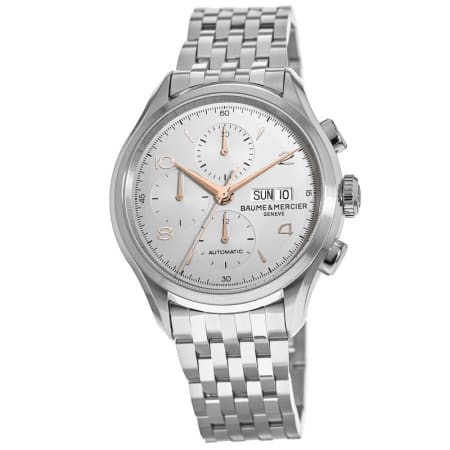Clifton Automatic 43mm Chronograph Silver Dial Steel Men's Watch