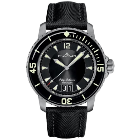 Fifty Fathoms Grande Date Automatic Black Dial Men's Watch