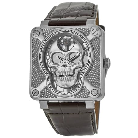 Laughing Skull Limited Edition Steel Leather Strap Men's Watch (Bell and Ross Watches)