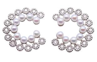 18K Gold AAAA Quality White Akoya Pearl Earrings 2.5mm Round Pearl Ear Stud For Women