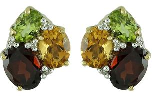 Red Garnet Oval Shape Gemstone Jewelry 10K, 14K, 18K Yellow Gold Drop Dangle Earrings