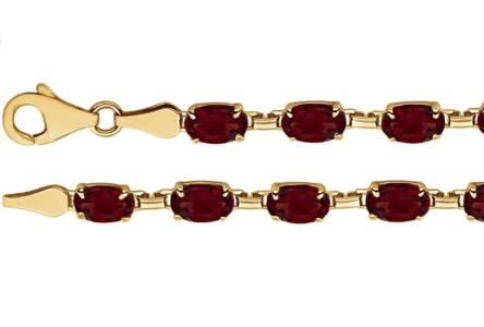 14k Yellow Gold Mozambique Garnet Mozambique Garnet Bracelet Jewelry