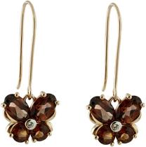Red Garnet Oval Shape Gemstone Jewelry 10K, 14K, 18K Rose Gold Drop Dangle Earrings