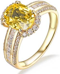 Fancy Design 18k Yellow Gold Natural Diamonds Yellow Sapphire Ring