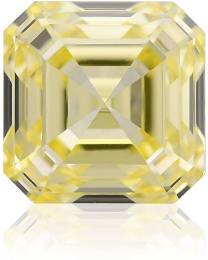1.22 Carat Fancy Intense Yellow Loose Diamond Natural Color Asscher Shape