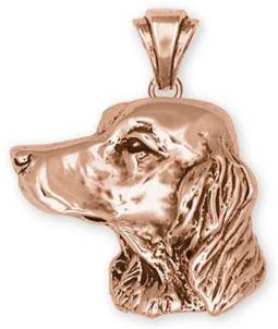 14k Rose Gold Handmade Dog Pendant