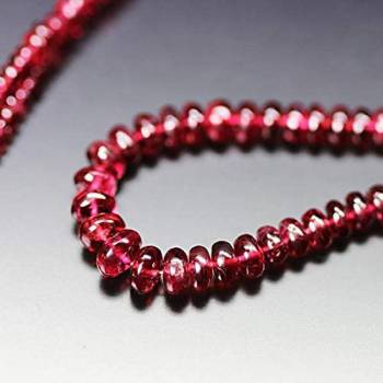 Gemstone Rare Blood Red Spinel Smooth Loose Rondelle Gemstone Craft Beads