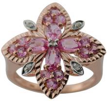 Carillon Pink Spinel 10K Rose Gold Ring Unique Jewelry