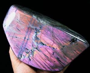 4.21lb Polished Nice Rainbow Purple Flash Labradorite Spectrolite Reiki Stone