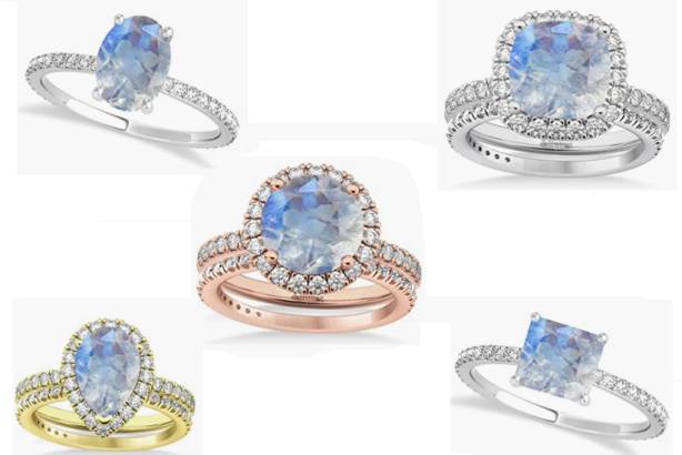 Phenomenal Gemstones Moonstone Rings