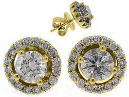 1.78 Carat Diamond Stud Earrings