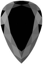 16.87 Cts Pear Loose Treated Fancy Black Diamond