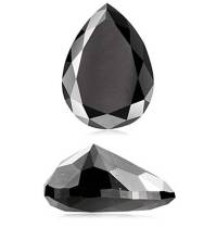 3.92 Cts GIA Certified Pear Modified Brilliant Loose Un-Treated Fancy Black Diamond