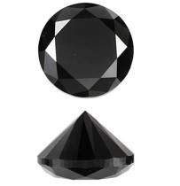 3.59 Cts GIA Certified Round Brilliant Loose Un-Treated Fancy Black Diamond