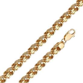 14k Yellow 5.3mm Hollow Square Byzantine Chain Necklace for women