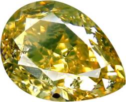 Deluxe Gems 1.00 Ct Aig Certified Pear Cut (7 X 5 Mm) Fancy Orange Yellow Diamond