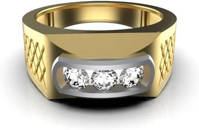 0.75 Carats Natural Diamond Men's Wedding Band In Gold Diamond April Birthstone Diamond Ring