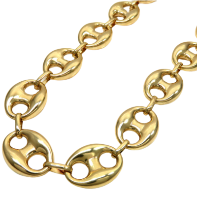 Puffed Marina Link Chain I 14K Yellow Gold