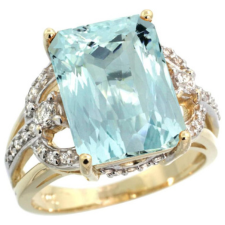 14k Yellow Gold Diamond Genuine Gem Engagement Ring 0.5 ct Brilliant cut