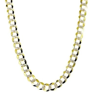 14k Solid Yellow Gold Diamond Cut Sparkle Necklace Chain – 20 Inches, 1.1mm, No Stone